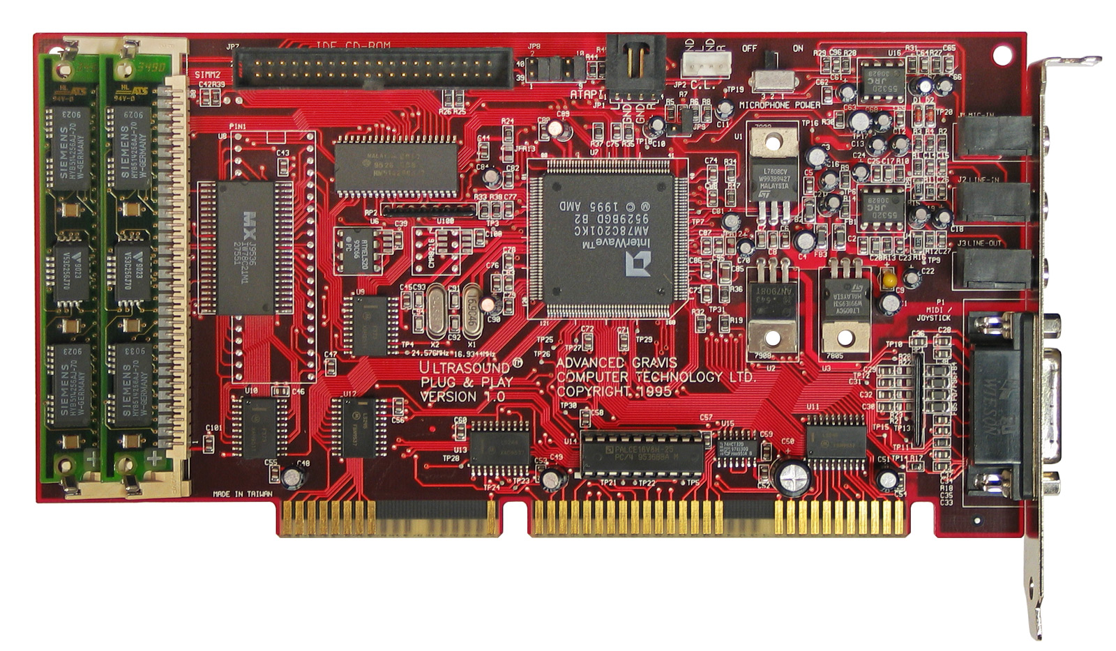 A Gravis Ultrasound Pro Sound Card. Source: Wikipedia